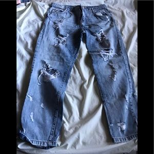 Vintage 90s ZARA  PREMIUM WASH , TRAFALUC  DENIM COLLECTION   size 8 blue jeans